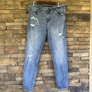 Aeropostale‎ Jeans Men 34X34 Blue Skinny Athletic Medium Wash Mid Rise Denim